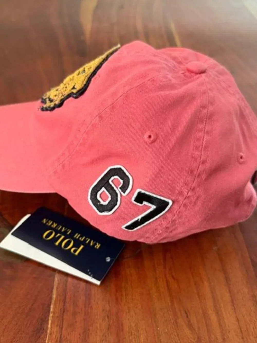 1 OF 1  POLO RALPH LAUREN NANTUCKET RED VARSITY TIGER PRL CAPTAIN 67 HAT CAP NWT